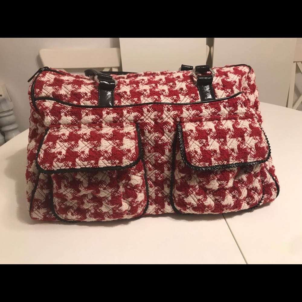 RARE FIND Red Houndstooth Vera Bradley Duffel